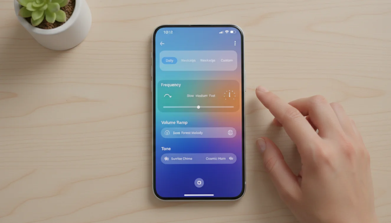 Smartphone alarm customization and tone selection options