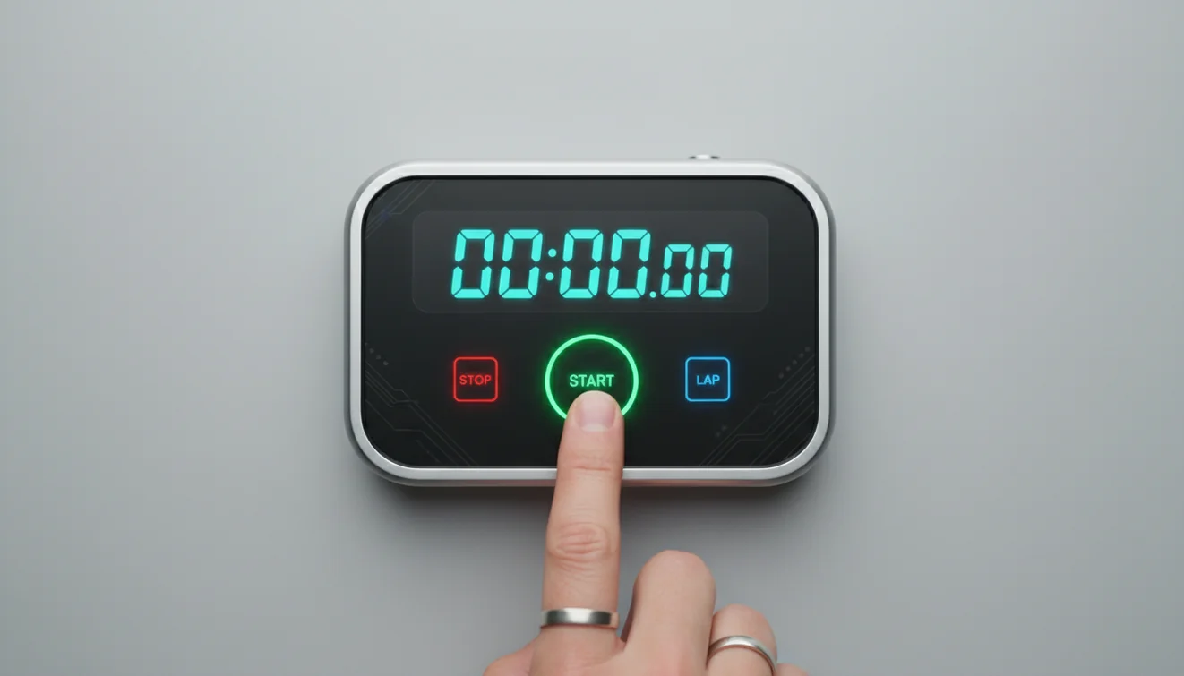 Online stopwatch timer with lap tracking and millisecond precision