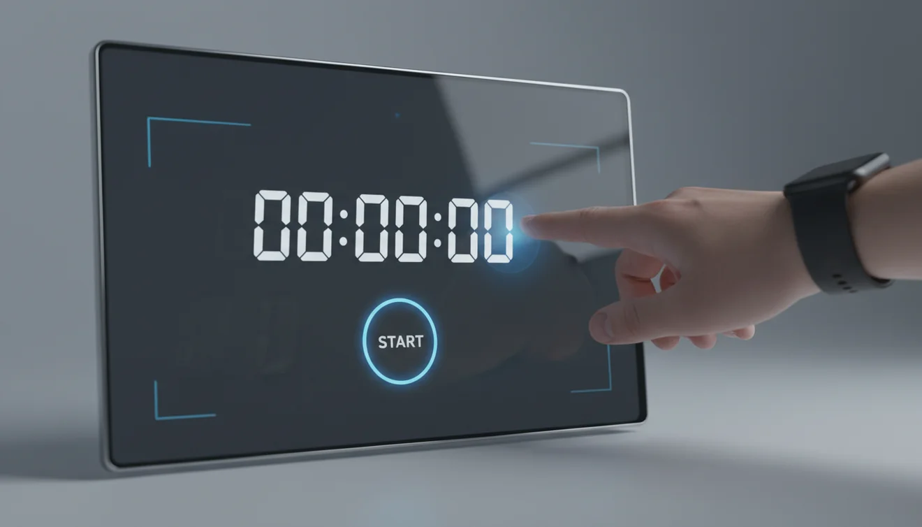 Online countdown timer interface with hours minutes seconds