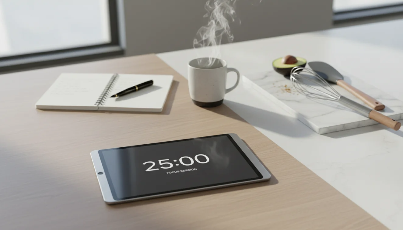 Set a timer for cooking studying and productivity